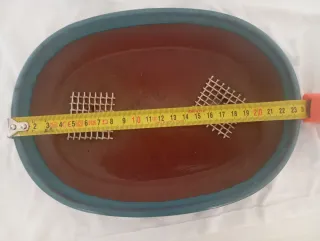 2 Maceta bonsai cerámica azul chinas y circular.