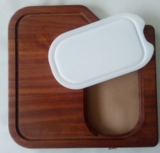 Set 2 taglieri + vaschetta inox