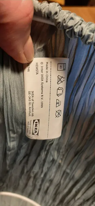 Paralume Ikea Hemsta tessuto grigio anni '90