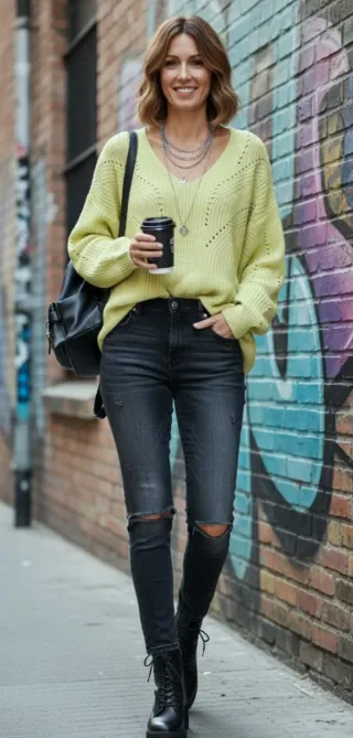 Jersey oversize punto amarillo BIMBA Y LOLA