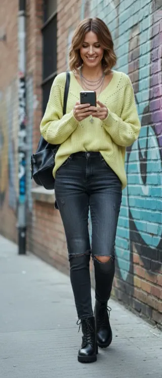 Jersey oversize punto amarillo BIMBA Y LOLA