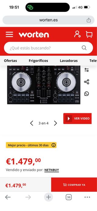 Mesa de mezclas no tien el cable de encender