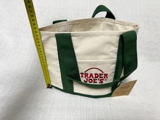 Mini Canvas Tote Bag verde - Trader Joe's