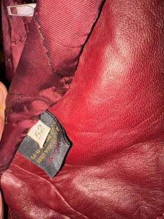 Giaccone  in vera pelle bordeaux vintage