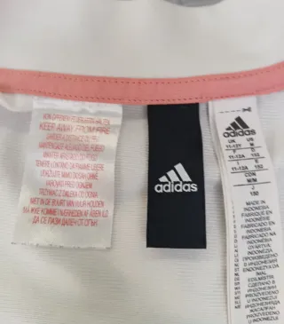 Chaqueta Adidas Blanca y Coral 11-12 años