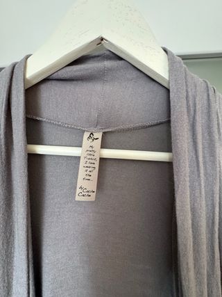 Chaleco de punto gris talla única