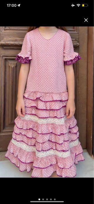 Traje de Flamenca Niña 7-8 Años