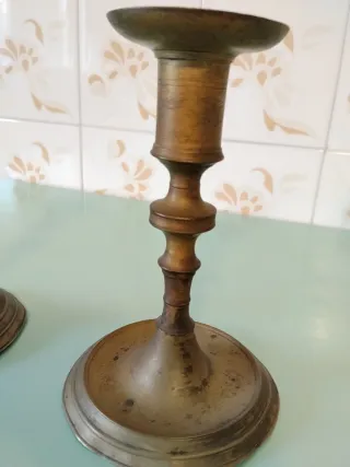 Lotto 3 Candelabri Ottone