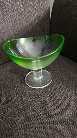 Coppa Leonardo in vetro verde