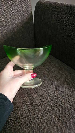 Coppa Leonardo in vetro verde