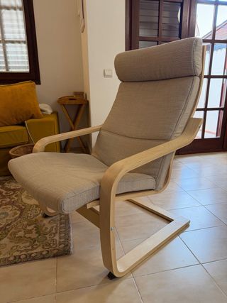 Poltrona IKEA Poäng Beige in Legno