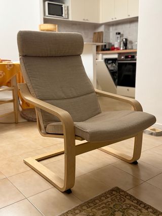 Poltrona IKEA Poäng Beige in Legno