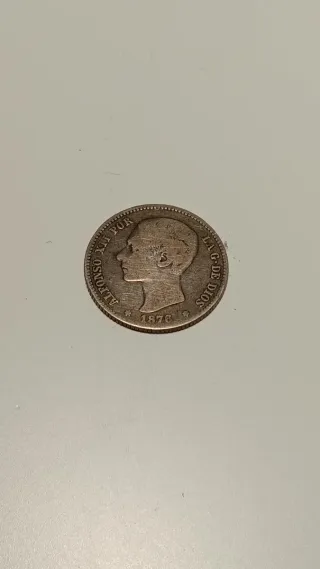 Moneda 1 Peseta Alfonso XII 1876