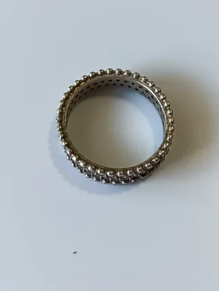 Anillo Pandora Esferas 68 Circonitas Plata