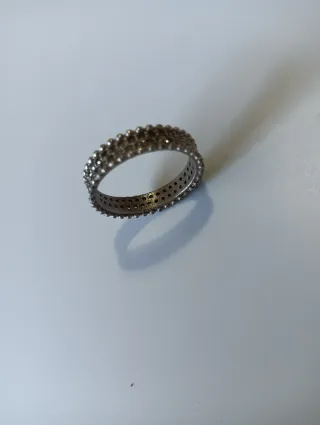 Anillo Pandora Esferas 68 Circonitas Plata