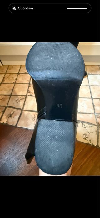 Stivali texani neri tacco alto