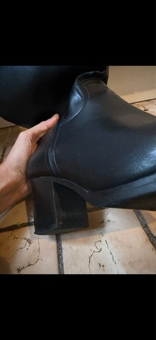 Stivali texani neri tacco alto