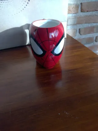 Taza Spiderman Cerámica Roja
