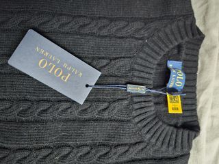 Maglione Polo Ralph Lauren nero con cavallino