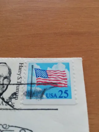 2 Sellos USA Harry S. Truman y Bandera