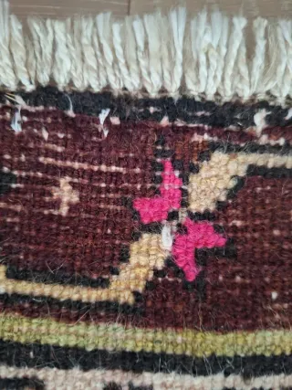 Tappeto vintage orientale piccolo lana fatto a man