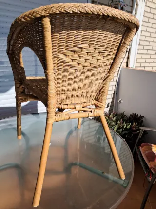 Pareja Sillones Mimbre Jardín