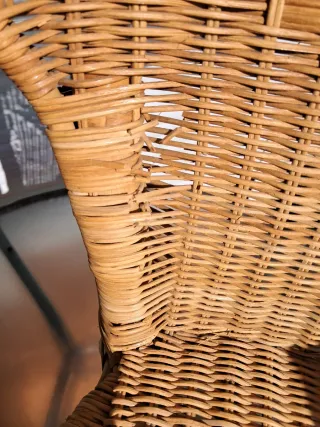 Pareja Sillones Mimbre Jardín