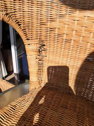 Pareja Sillones Mimbre Jardín