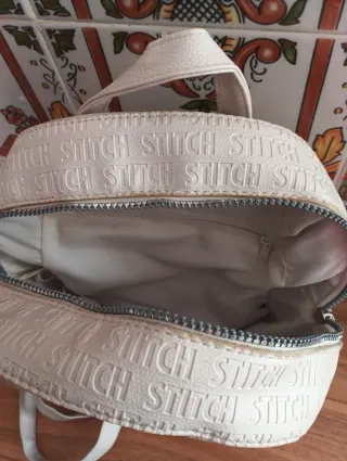 Bolso Mochila Stitch Disney Blanco