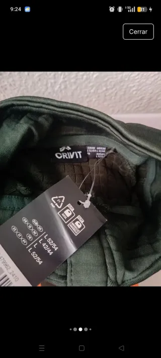CRIVIT Camiseta Térmica Hombre Talla L Verde