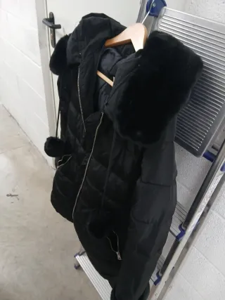 Chaqueta plumífero negra mujer Talla S