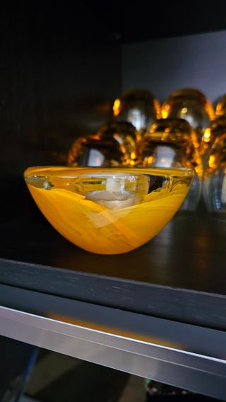 Portacandela Costa Boda Vetro Giallo Trasparente