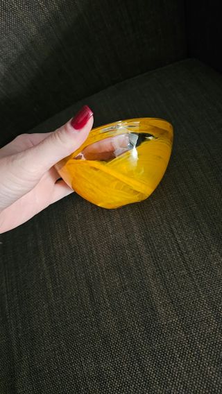 Portacandela Costa Boda Vetro Giallo Trasparente