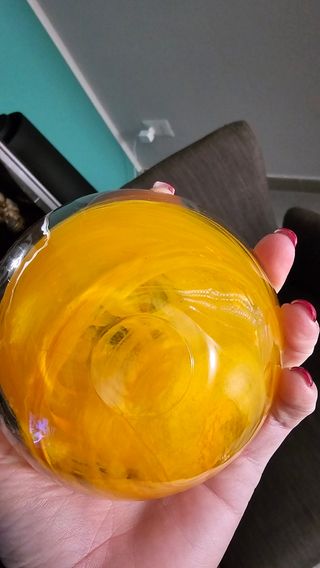 Portacandela Costa Boda Vetro Giallo Trasparente