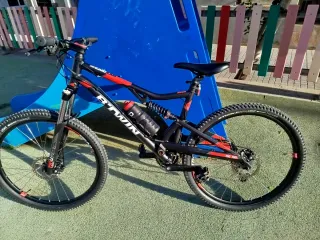 Bicicleta Btwin Doble Suspensión Negra