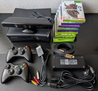 Xbox 360 + Kinect + 2 mandos + HDMI + 8 juegos