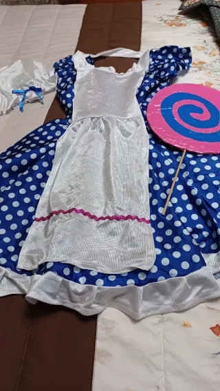 Disfraz Muñeca Azul y Blanco Talla S