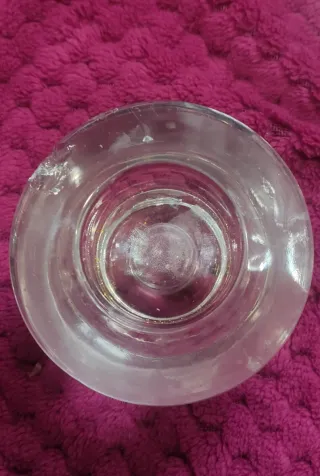 2502090923 porta candela o lumino in vetro pesante