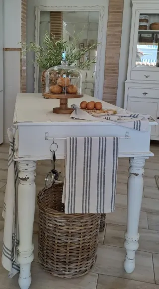 Mesa Isla Cocina Rústica Francesa