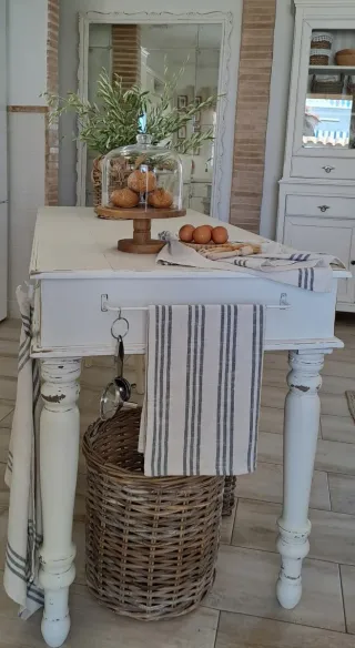 Mesa Isla Cocina Rústica Francesa