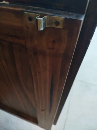 Mueble TV completo madera y cristal