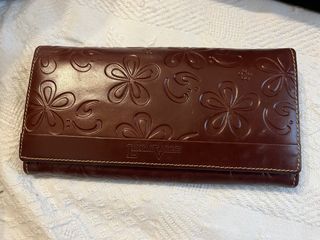 Cartera Laura Valle Granate Flores