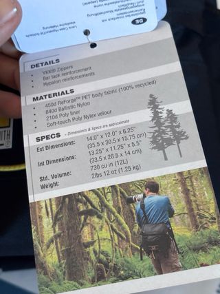 Fondello Mountainsmith per fotocamera reflex e obiettivi