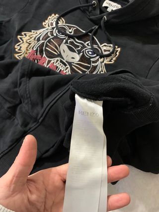 Sudadera Kenzo Negra con Tigre Multicolor