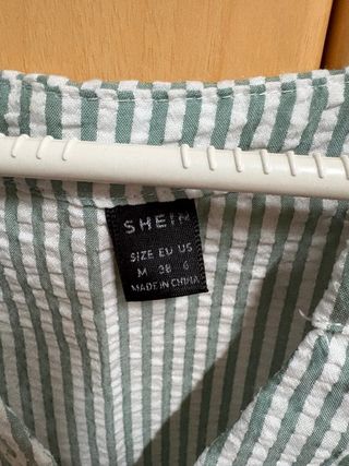 Vestido premamá verde y blanco