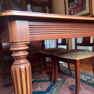 Mesa comedor extensible madera