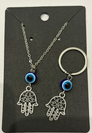 Colgante y Llavero Mano de Fátima Ojo Turco