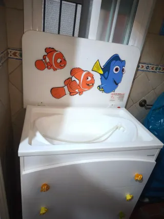 Cómoda cambiador bebé blanca