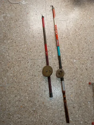 Cañas de pescar carrete valenciano 3 y 6m