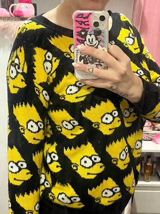 Jersey Bart Simpsons Negro y Amarillo